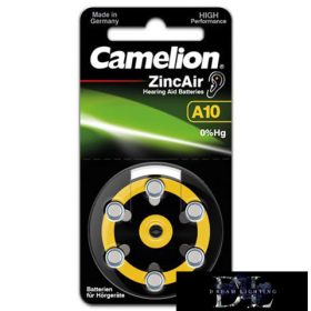   CAMELION zinkovo-vzduchová baterie pro naslouchadla 1,4 V A10/ZL 10-BP6