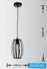 Závěsné svítidlo UNIVERSO 1xE27 Max. 60 W IP20 Černá D140x1340mm