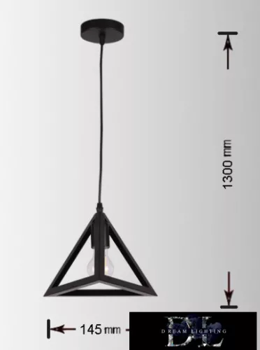 UNIVERSO Závěsné svítidlo 1xE27 IP20 D145x1300mm černá