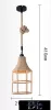 UNIVERSO Lustr z konopného lana 1xE27 IP20 D210x410mm černý