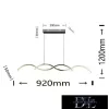 UNIVERSO závěsné LED 25 W 2000 lm 4000 K 920 mm IP20 chrom