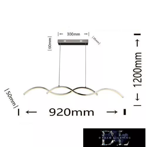 UNIVERSO závěsné LED 25 W 2000 lm 4000 K 920 mm IP20 chrom