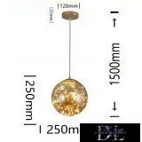 UNIVERSO Závěsné svítidlo 10 W 900 lm 3000 K 360° IP20 ∅250 x 250 x 1500 mm jantarová barva
