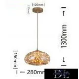UNIVERSO Závěsné svítidlo 10 W 900 lm 3000 K 360° IP20 ∅280 x 150 x 1300 mm jantarová