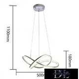 UNIVERSO závěsné LED svítidlo 60 W 4800 lm 4000 K ∅500 mm IP20 stříbrné