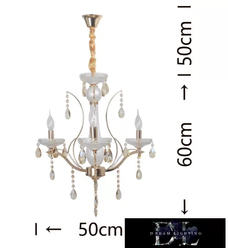 UNIVERSO Lustr 3 ramena 3xE14 Max.40W D50x110cm zlatý