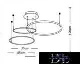 UNIVERSO Závěsné svítidlo 55 W 4400 lm 4000 K IP20 Bílé D600 x 1200 mm