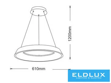 UNIVERSO Függeszték 43w 3440lm CCT IP20 Fehér D610x1200mm
