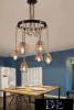 UNIVERSO Lněný provazový lustr 6xE27 IP20 D750x900mm černý
