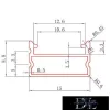 Hliníkový profil UNIVERSO pro stropní montáž s matnou bílou zakřivenou krycí deskou, 2 m, 15 x 8,8 mm