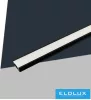 Hliníkový profil UNIVERSO pro stropní montáž s matnou bílou krycí deskou 2 m 17,35 x 6,9 mm černý