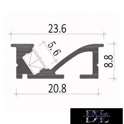 UNIVERSO Hliníkový profil pro zapuštění do sádrokartonu s matnou bílou krycí deskou, 2 m, 20,8*8,8 mm