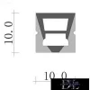 Silikonový profil UNIVERSO, matně bílý, 1 m, 10*10 mm