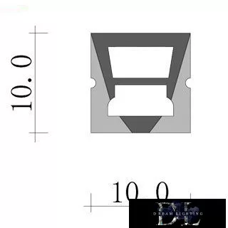 Silikonový profil UNIVERSO, matně bílý, 1 m, 10*10 mm