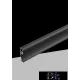 UNIVERSO Soklový profil s opálovým krytem pro 10 mm LED pásky Černý 2000 x 14 x 60 mm