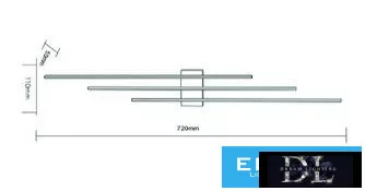 UNIVERSO Nástěnná lampa 23 W 1840 lm 4000 K IP20 černá 720 x 110 x 50 mm