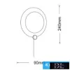 UNIVERSO Nástěnná lampa s tahovým spínačem 10 W 550 lm CCT.kap IP20 černá D249x90mm
