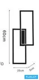 UNIVERSO Nástěnná lampa 32W 2560lm CCT 250x600x50mm IP20 černá