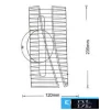 UNIVERSO Nástěnná lampa  6W 480lm CCT.kap IP20 Zlatá 235x120mm
