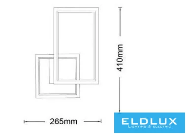 UNIVERSO Fali lámpa 24w 1920lm CCT.Kap IP20 Fekete 265x410mm
