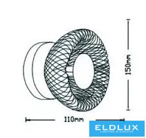 UNIVERSO Nástěnná lampa G9 Max.10w D150x110mm IP20 černá