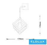 UNIVERSO Nástěnná lampa 1xE27 max. 60 W 170 x 170 mm IP20 Černá 5 let