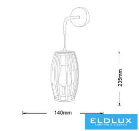 UNIVERSO Nástěnná lampa 1xE27 max. 60 W 140 x 235 mm IP20 bílá 5 let