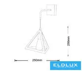 UNIVERSO Nástěnná lampa 1xE27 max. 60 W 250 x 250 mm IP20 Černá 5 let