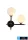 UNIVERSO Nástěnná lampa 2xG9 Černá 5 let