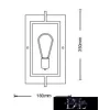 UNIVERSO Nástěnná lampa e27 1xmax.60w IP20 měď/černá 350x180mm 5 let