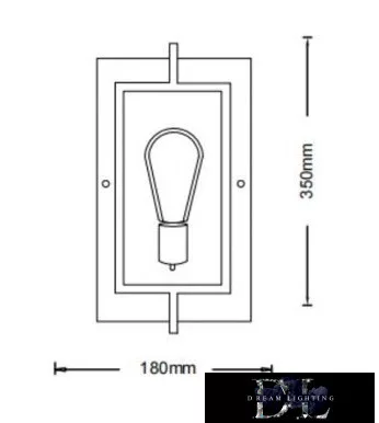 UNIVERSO Nástěnná lampa e27 1xmax.60w IP20 měď/černá 350x180mm 5 let