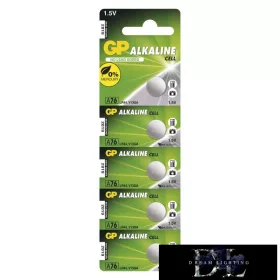 GP alkalická knoflíková baterie LR44 (A76) 5 ks/blistr