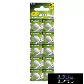 GP alkalická knoflíková baterie LR43 (186F) 10 ks/blistr