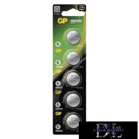 GP lithiová knoflíková baterie CR2025 5 ks/blistr