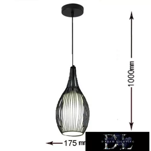 UNIVERSO Závěsné svítidlo 1xE27 max. 240V 60w ∅175x1000mm černé