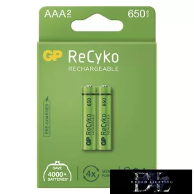 GP ReCyko NiMH baterie HR03 (AAA) 650mAh 2 ks