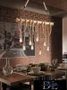 UNIVERSO Lněný provazový lustr 8xE27 max. 240V ∅1000×1400mm černý