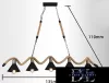 UNIVERSO Lněný provazový lustr 5xE27 IP20 1350x1100mm černý