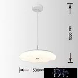 Závěsné svítidlo UNIVERSO 26 W/52 W 2080 lm/4160 lm CCT ∅530 × 1000 mm bílé