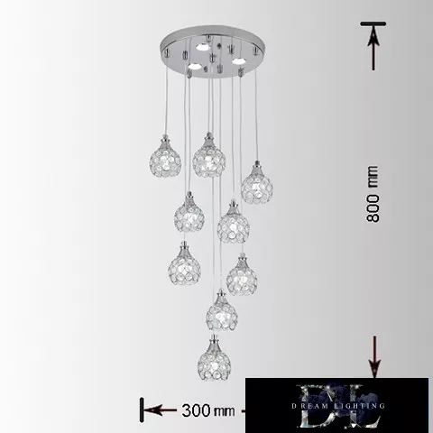 UNIVERSO lustr 7 W + G9x3,5 W 4000 lm 6500 K 300 × 800 mm IP20 chrom