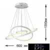 UNIVERSO závěsné LED svítidlo 48 W 4320 lm 4000 K IP20 ∅600 mm stříbrné