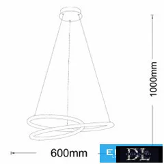 UNIVERSO závěsné LED svítidlo 38 W 3040 lm CCT spínač IP20 ∅600 mm bílé