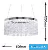 UNIVERSO Křišťálový lustr 35 W 2800 lm 8000 K 220° IP20 Chrom D500x1200 mm