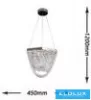UNIVERSO Křišťálový lustr 35 W 2800 lm 6500 K 220° IP20 Chrom 450 x 450 x 1200 mm
