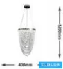 UNIVERSO Křišťálový lustr 35 W 2800 lm 6500 K 220° IP20 Chrom D400x1200 mm