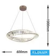 UNIVERSO Křišťálový lustr 45 W 3600 lm 8000 K D600 x 1000 mm