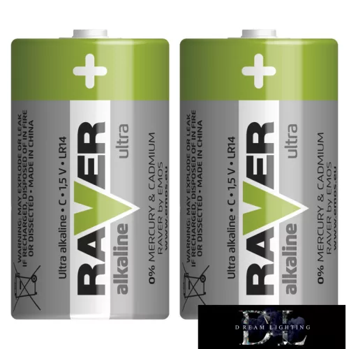 RAVER alkalická baterie LR14 (C) 2 ks/blistr