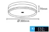 UNIVERSO Stropní svítidlo 24 W 2500 lm CCT.kap IP20 černá D300x70 mm