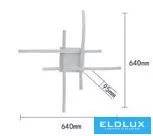 UNIVERSO Stropní svítidlo 35 W 2800 lm  CCT.kap 640 × 640 × 95 mm bílé