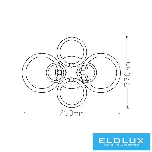 Stropní svítidlo UNIVERSO 51 W 2550 lm CCT.kap IP20 790 × 570 × 140 mm bílé